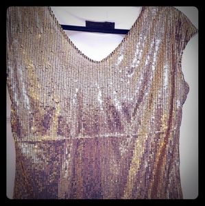 Limited gold sequin top